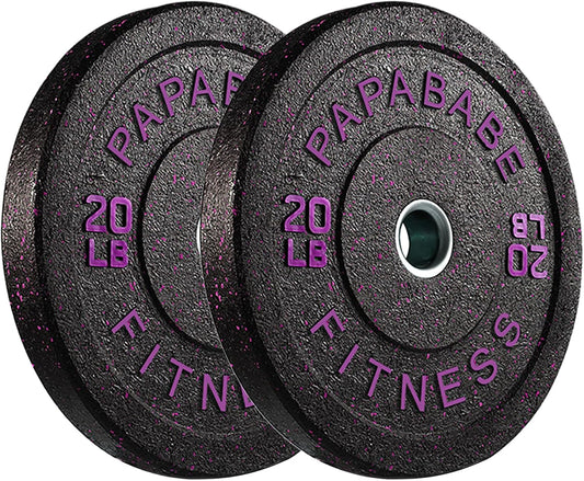Weight Plates, 2-Inch Weights Plates Set, Floor Protective Rubber Weight Plates, 10-600Lbs Bumper Plates for Barbell Strength Training & Weightlifting (Single/Pair/Full Set)