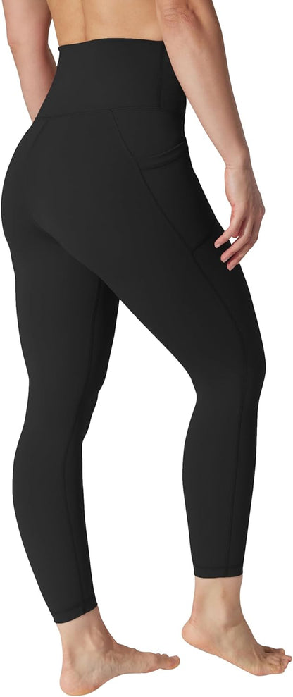 Squat Proof Elastic Free Super High Waisted Tummy Control Ankle Leggings with Pockets